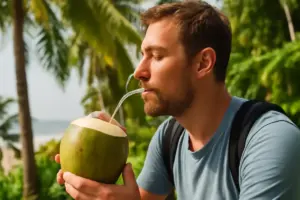 Acqua di cocco fresca per idratazione: benefici sconosciuti per chi viaggia in climi tropicali